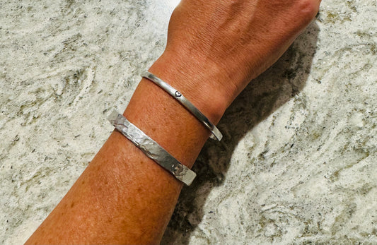 Hammered Skinny Cuff