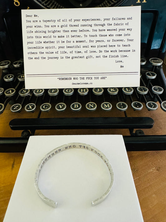 Remember Who The Fuck You Are Cuff with Postcard