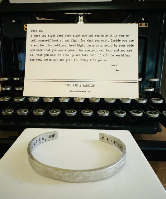 You Are A Fucking Warrior Cuff with Postcard