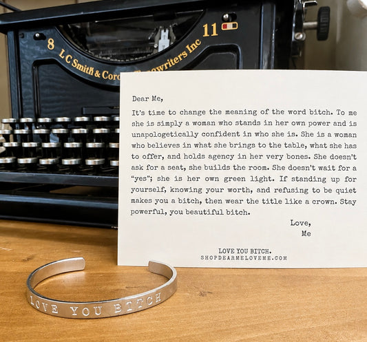 Love You Bitch Cuff Bracelet