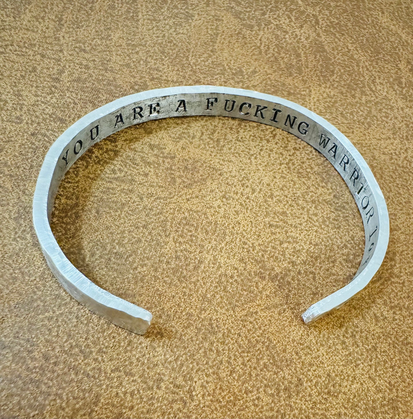 You Are A Fucking Warrior Cuff with Postcard