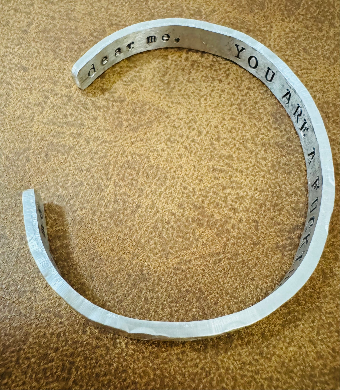 You Are A Fucking Warrior Cuff with Postcard