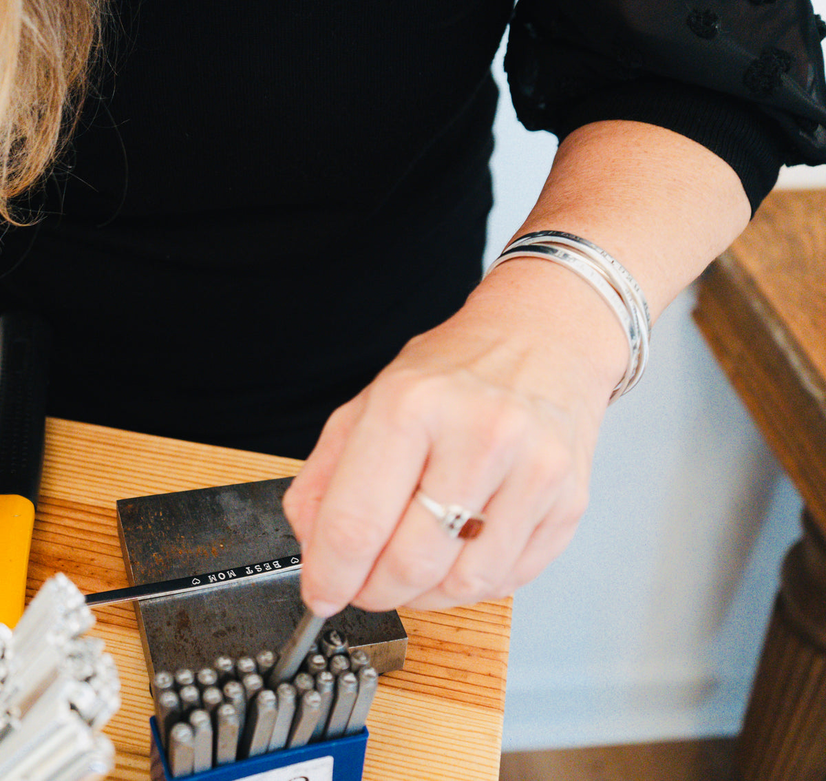 Custom Hand-Stamped Cuff Bracelet