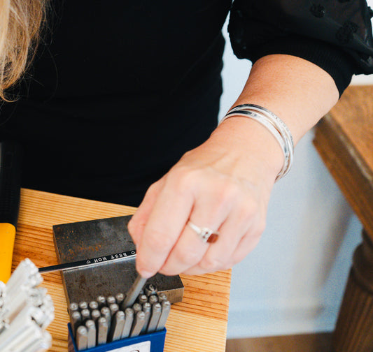 Custom Hand-Stamped Cuff Bracelet