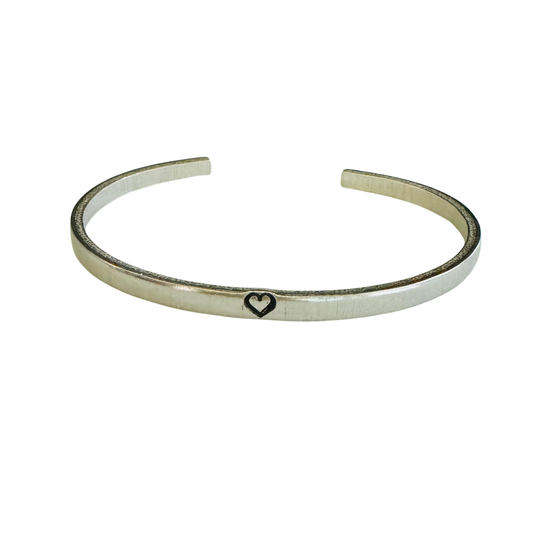Heart Skinny Cuff