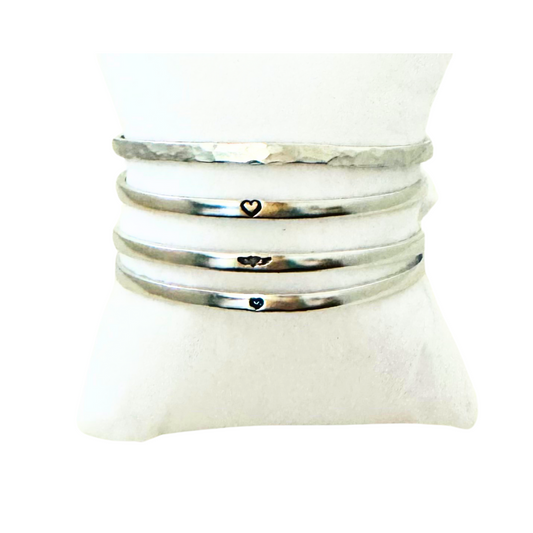 Heart Skinny Cuff